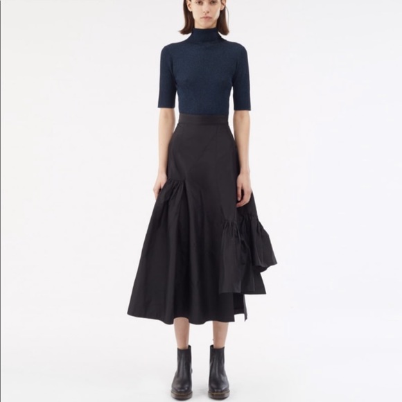 3.1 Phillip Lim Navy Layered Asymmetrical Skirt - Picture 2 of 13